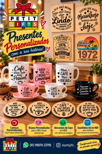 Canecas e xícaras personalizadas