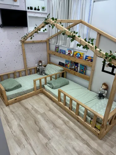 Cama de gêmeos ou irmãos montessori