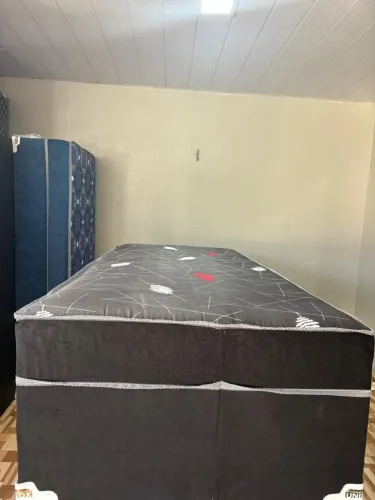 Cama box solteiro espuma 20cm, entrega grátis.
