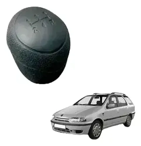 Manopla Bola Cambio Fiat Palio Siena Strada 1996 2006 Cinza Cinza-escuro