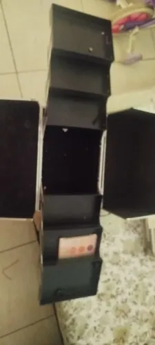 Maleta organizadora profissional alumínio maquiagem/manicure/jóias.