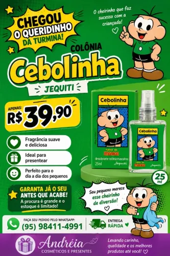 Colônia Cebolinha de 25ml