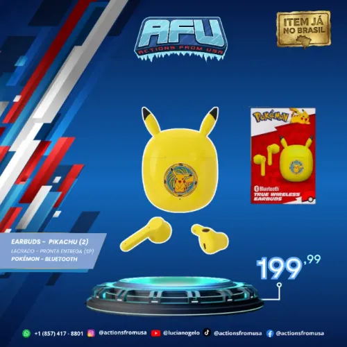 Earbuds Bluetooth Pokémon - Pikachu