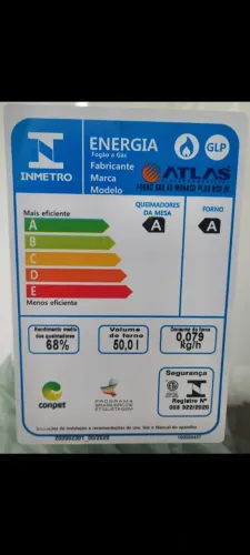 Fogão à gás. Mônaco plus, 4 Bocas - bivolt Atlas (cor branca) COM GARANTIA DE FÁBRICA !