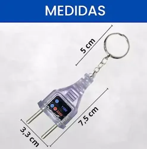 Chaveiro Identificador Testador de Tomada Inteligente 110/220v