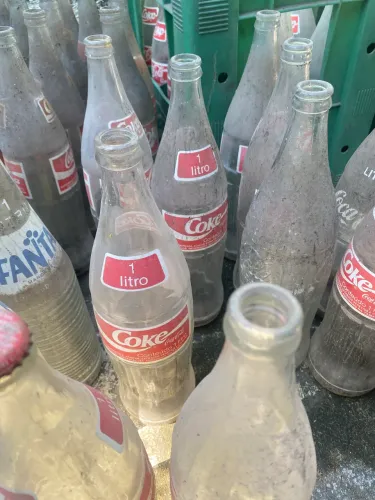 Garrafa de coca cola de vidro