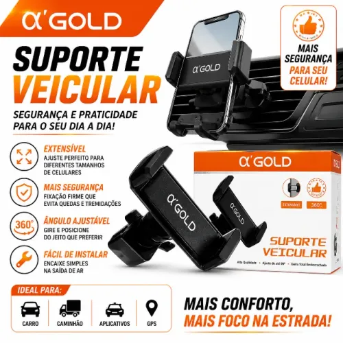 Suporte Veicular Universal Extensível A' Gold SPC-35