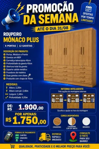 Roupeiro Mônaco plus