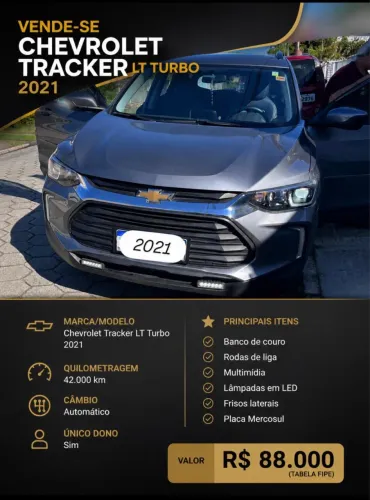 Chevrolet Tracker LT 1.0 Turbo 12V Flex AUT 2021