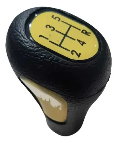 Manopla Bola De Câmbio 5 Marchas Esportiva Universal Amarela Amarelo