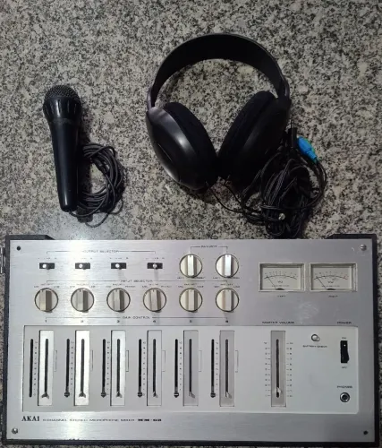 Kit mesa de microfone + fone de ouvido e microfone