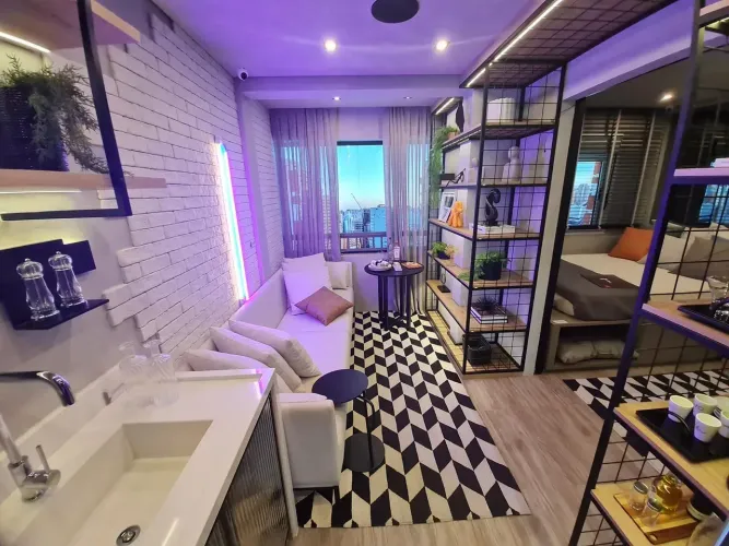 STUDIO 24M² EM PINHEIROS  PLANTA INTELIGENTE  LAZER NO ROOFTOP  PRONTO PARA MORAR OU INVES