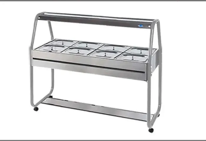 Buffet Self Service Carro Térmico 8 Cubas Quentes Inox - IBET - 127v - Semi novo