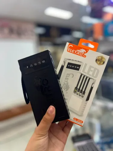 POWER BANK 10000 mAh COM LANTERNA.