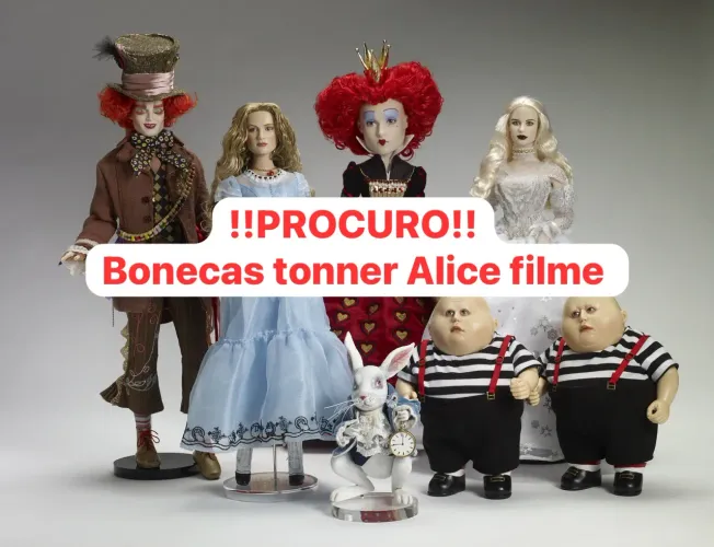 Boneca tonner Alice no país das maravilha Tim Burton Alice in wonderland Disney Barbie