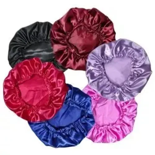 Diga adeus ao frizz enquanto dorme! Touca de cetim premium.