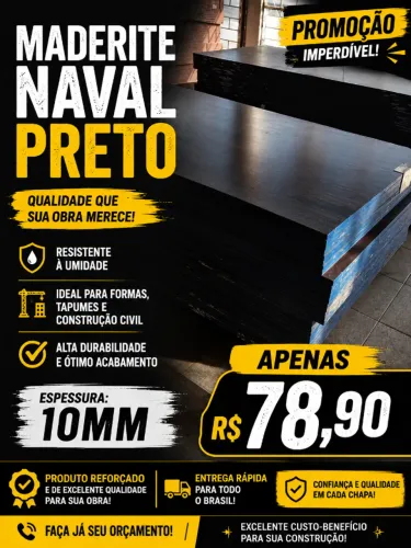 MADERITE NAVAL 10MM FAÇA SEU ORÇAMENTO *