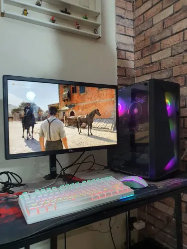 PC Gamer Ryzen 5 5600GT + RTX 4060 | Completo com Monitor, Teclado e Mouse