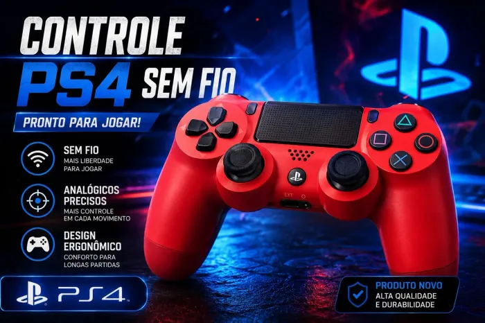 Controle Sem Fio para PS4 | DualShock 4 | Pronta Entrega