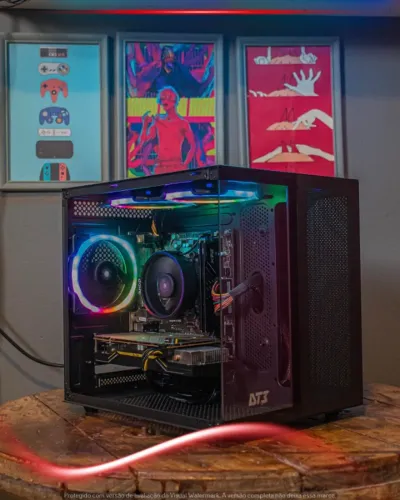 PC Gamer R5 3500, RX 5500XT 4GB, 16GB, SSD 480GB, Fonte 400W, Gabinete DT3, Win 10