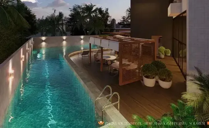 2 Quartos (1 suíte)/ 45m2 / Área de lazer / Gerador / Piso porcelanato/ Torre