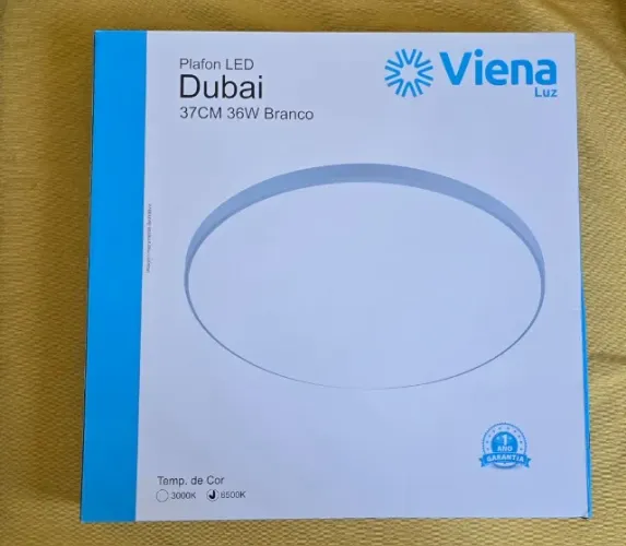 Luminária De Teto 37cm Com Led Integrado Sobrepor 36w 6500k