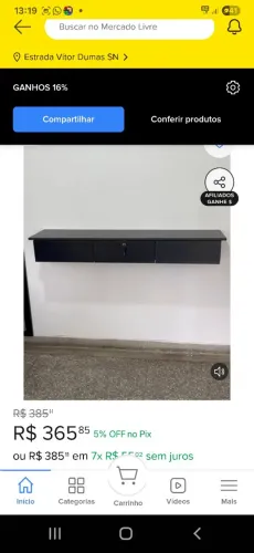 Bancada com 3 gavetas para barbearia ou salao 