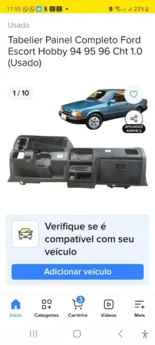 Peças originais Escort XR3 1986