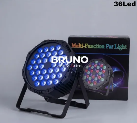 Refletor Led 36 Leds RGB Luz Festa Palco DJ Novo