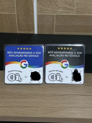 PLACAS AVALIAÇÃO GOOGLE Qr/Nfc