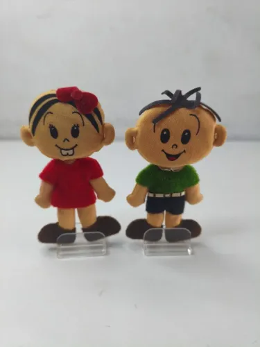 Bonecos Monica e Cebolinha Coleção Os Fofinhos da Estrela - Anos 80