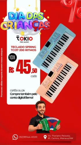TECLADO SPRING TC137 200 RITMOS