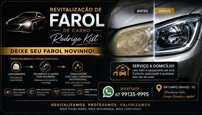 Revitalização de farol automotivo