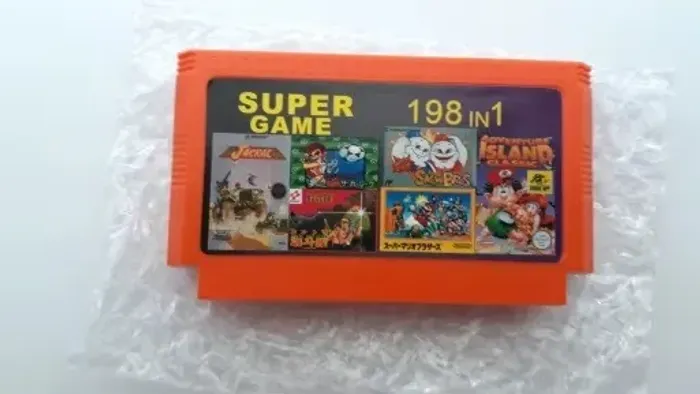 Cartucho Super Game 198 Jogos em 1 Dynavision 60 pinos NES Famicon 8 Bits