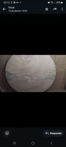 Tampo mármore redondo