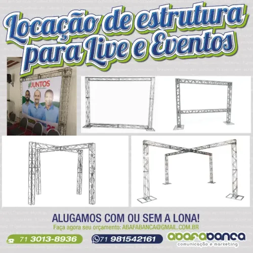 Alugamos estrutura boxtruss, treliças, backdrop, paínel, Q20, mais de 100m de estrutura