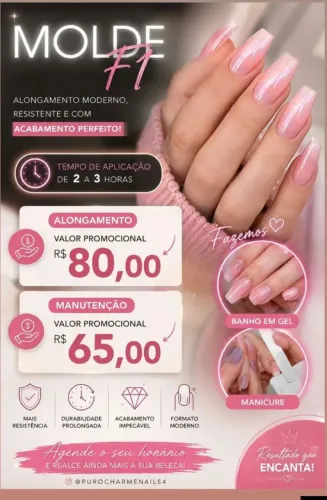 Unhas de Gel Molde F1 a Domicílio - Natal/Parnamirim