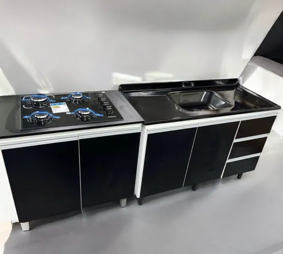 Cozinha 100% MDF com Cuba de marmorite / NOVO / entregamos 