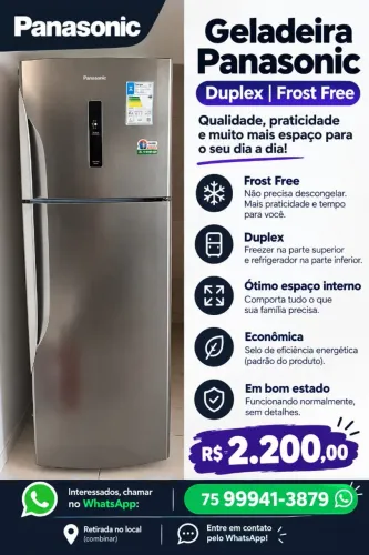 Geladeira Panasonic à venda - Ótimo estado de conservação