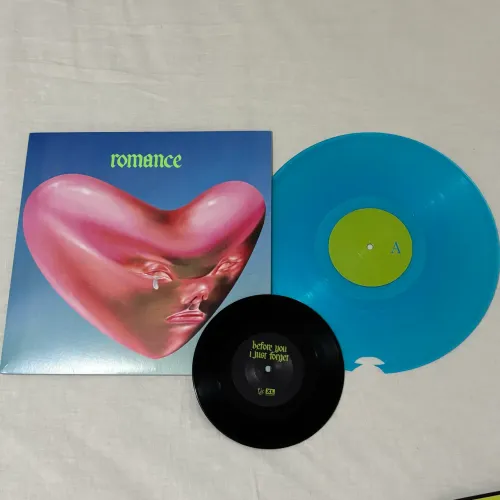 Vinil Fontaines D.C. - Romance,  LP Turquoise + 7" Deluxe Tracks (avaria)