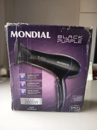 Secador de cabelos Mondial Black Purple novo