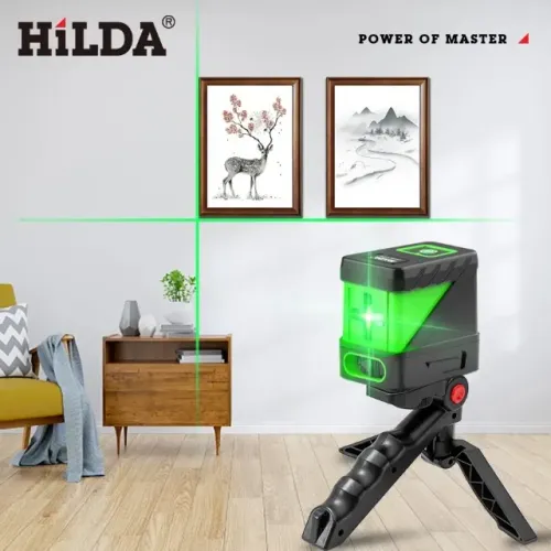 Nivel a laser verde 2 linhas com autonivelamento hilda C/Tripé Entregamos.