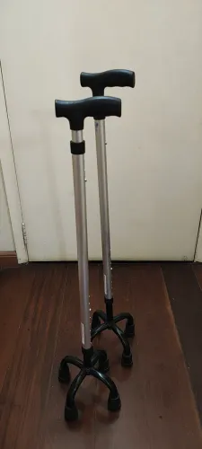 2 Bengalas de Alumínio 4 Pontas (par) OU vendidas separadamente