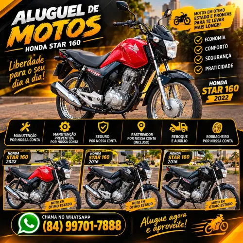 ?Alugo Honda 160 Start p/ App - Caução Parcelada e Sem Tempo Mínimo!