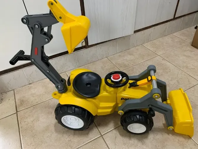 Poliretro Trator Infantil Retroescavadeira com pá carregadeira