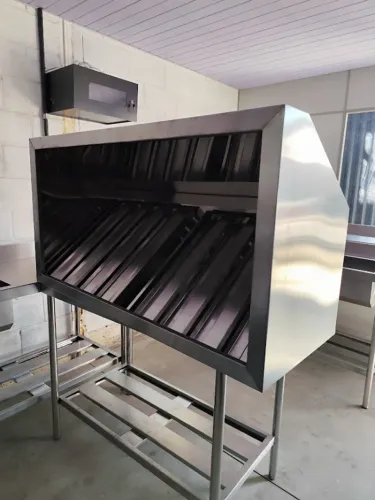 Coifa Inox Parede 2,00x1,10x0,50m Filtro Inercial