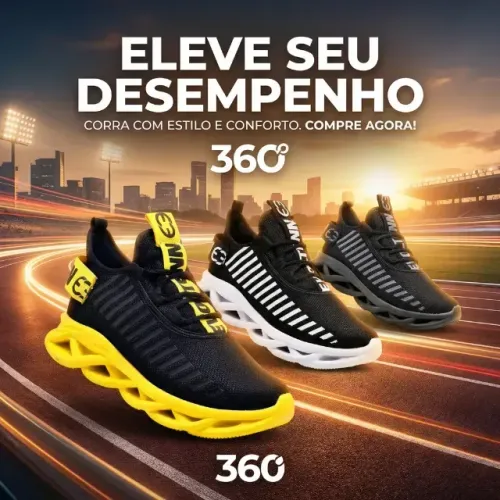 Kit 3 Tênis Desportivo