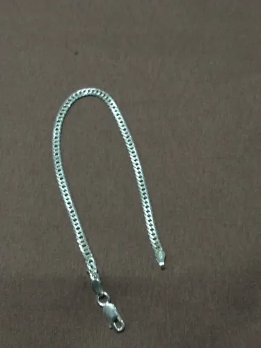 Pulseira prata 925 grummet 4 mm×21cm elos duplos