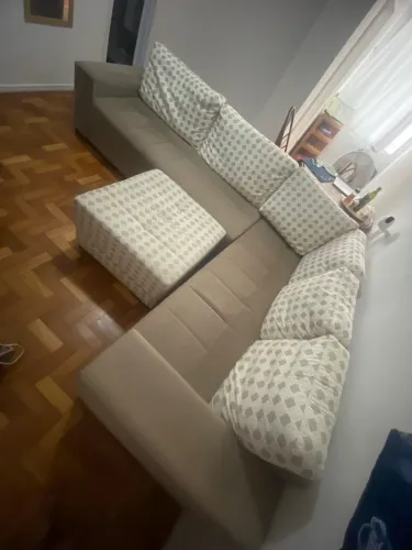Sofá em L 5, 6 lugares