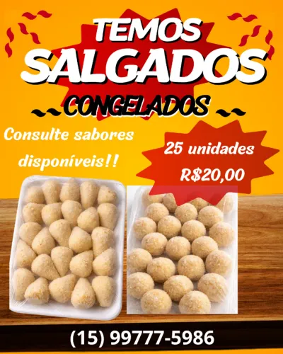 Salgados congelados